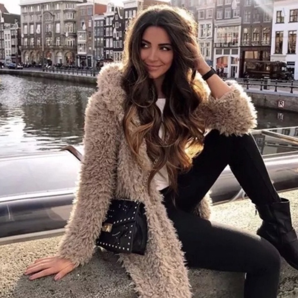 Zara Textured Hooded Coat